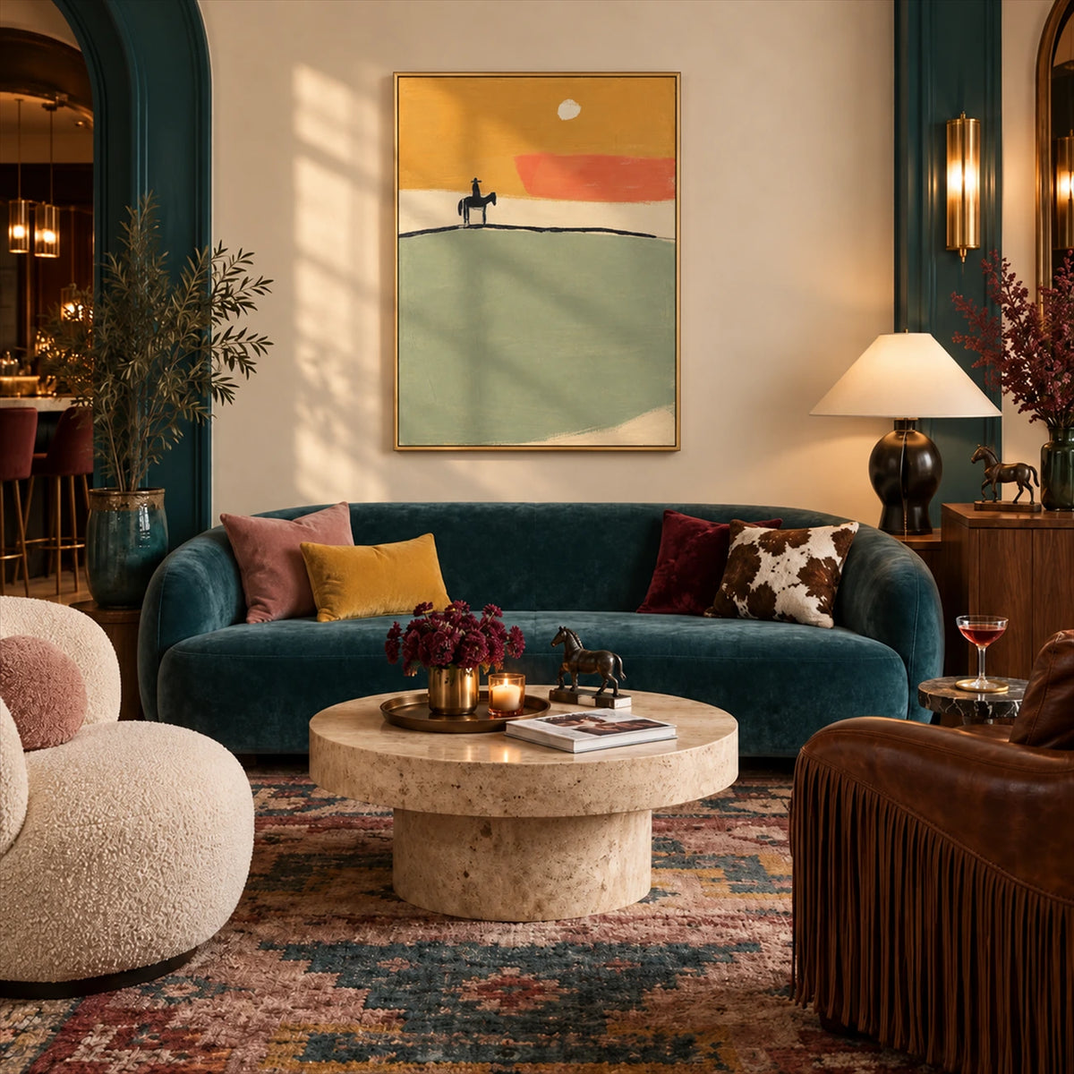Ochre Horizon artwork displayed in an interior setting, view 5.