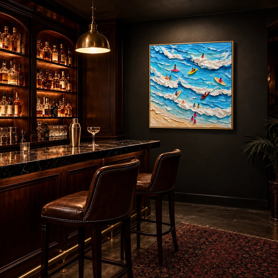 Surfside Play artwork displayed in an interior setting, view 1.