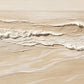 Ivory Shoreline full artwork. Layered ivory surf rolls over a pale sandy shore, forming a quiet coastal panorama of sculpted ridges and soft tones.
