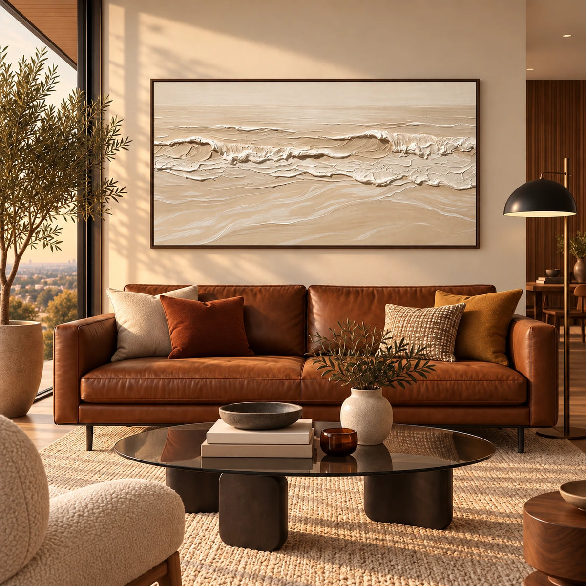 Ivory Shoreline artwork displayed in an interior setting, view 3.