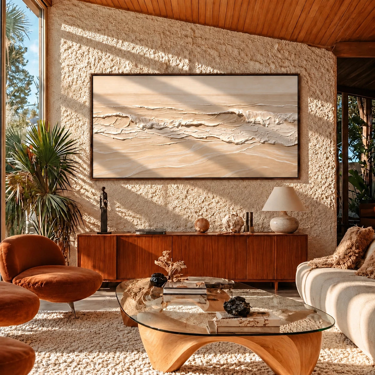 Ivory Shoreline artwork displayed in an interior setting, view 5.