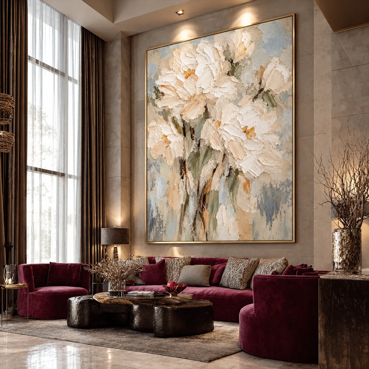 Ivory Petalglow artwork displayed in an interior setting, view 5.