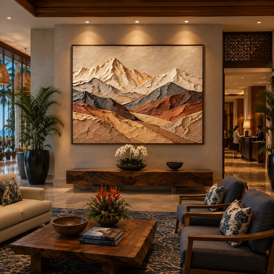 Alpine Terraces artwork displayed in an interior setting, view 1.