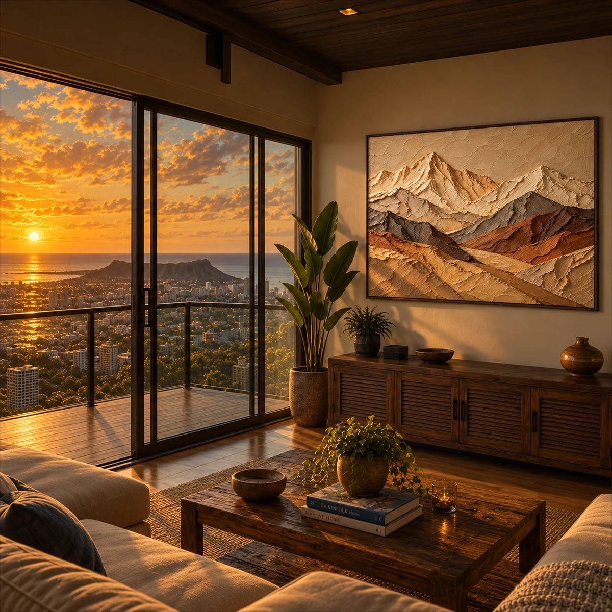 Alpine Terraces artwork displayed in an interior setting, view 4.