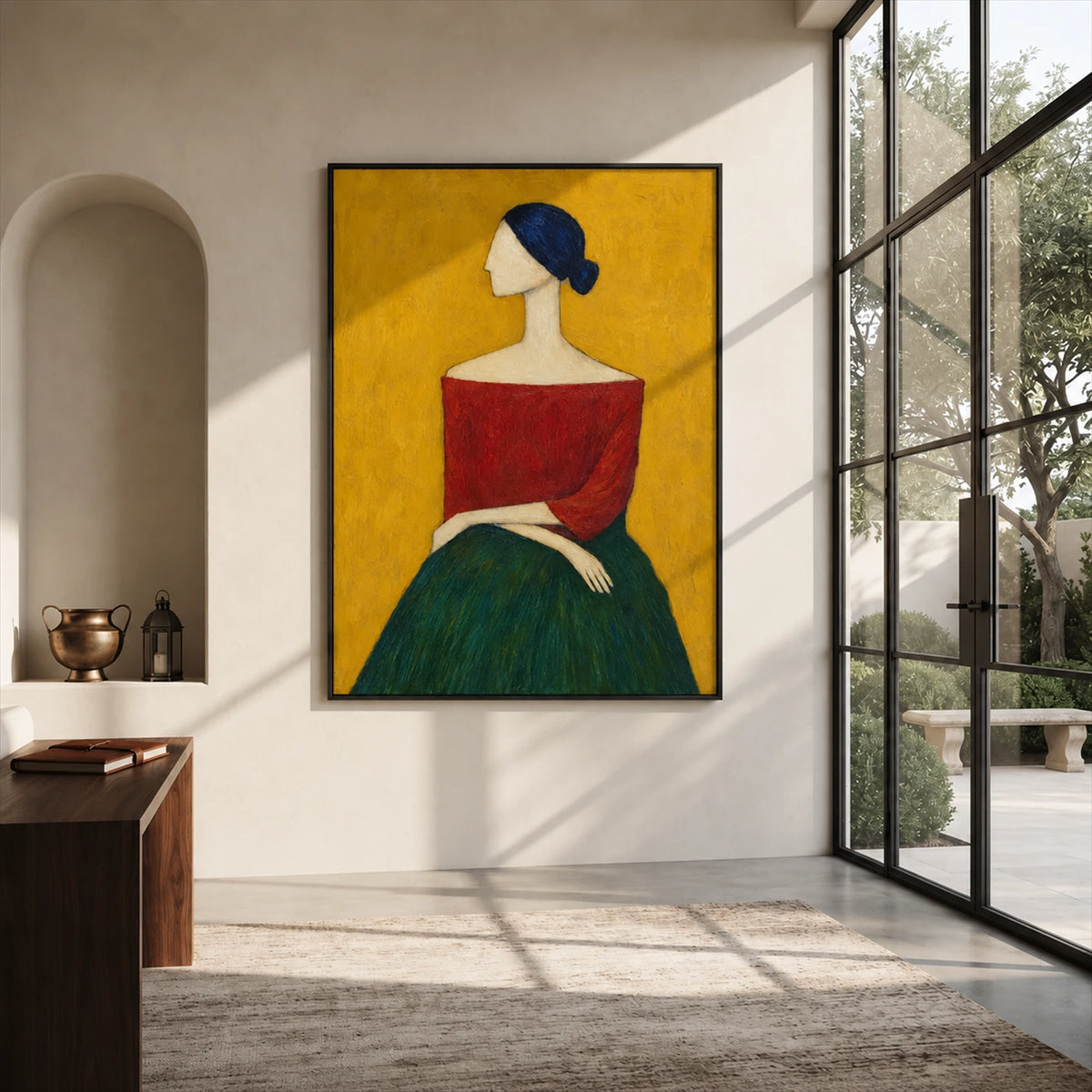 Ochre Reverie artwork displayed in an interior setting, view 1.