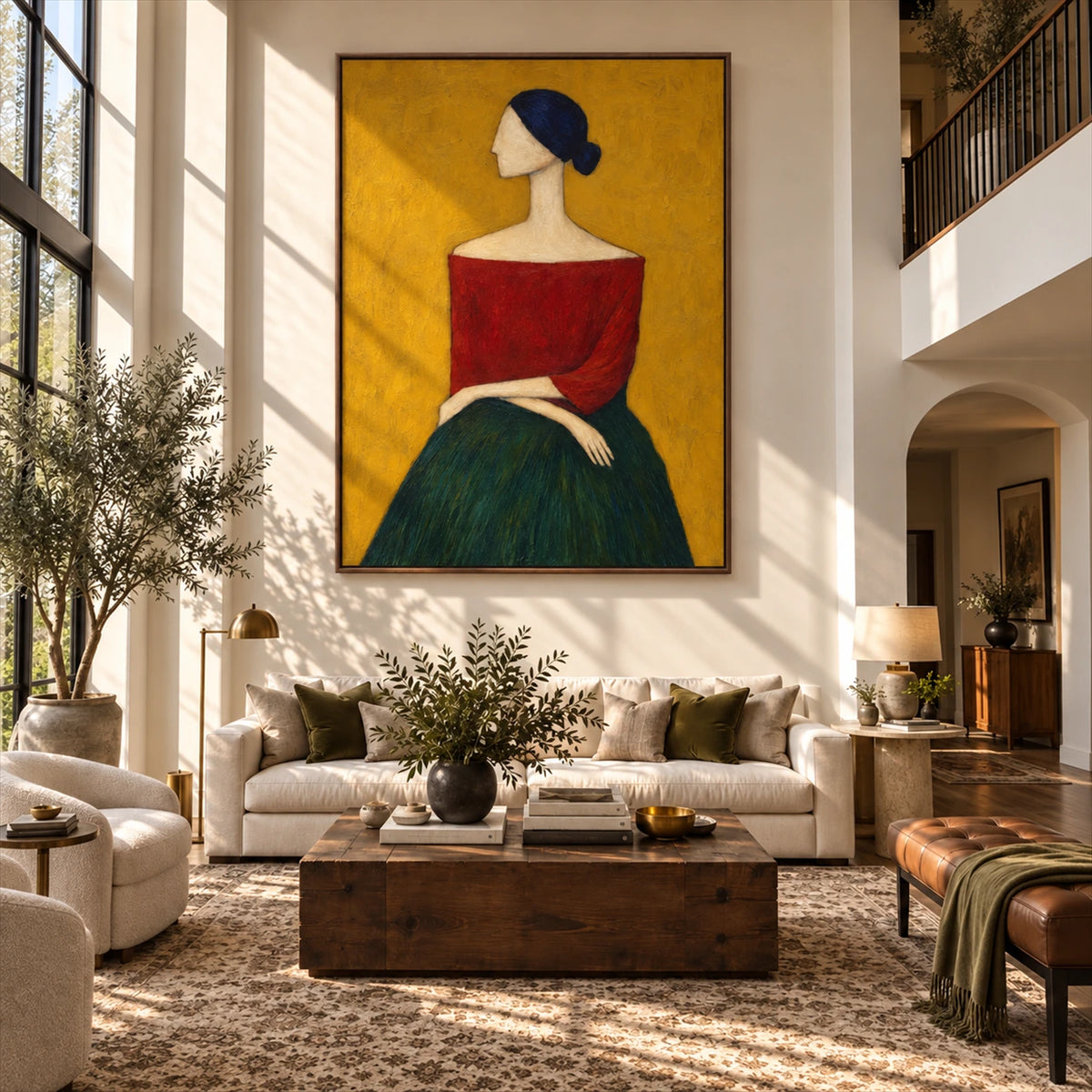 Ochre Reverie artwork displayed in an interior setting, view 3.