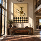 Checkered Rider artwork displayed in an interior setting, view 3.