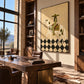 Checkered Rider artwork displayed in an interior setting, view 5.