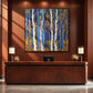 Cobalt Birches artwork displayed in an interior setting, view 1.