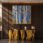 Cobalt Birches artwork displayed in an interior setting, view 2.