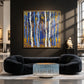 Cobalt Birches artwork displayed in an interior setting, view 3.