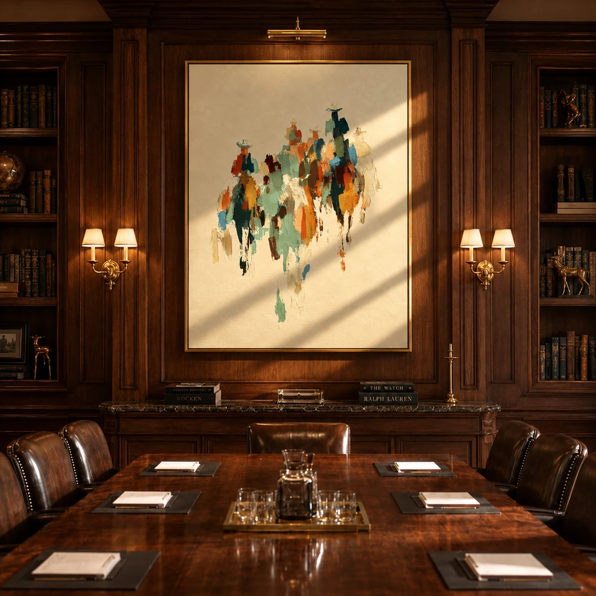 Rider Procession artwork displayed in an interior setting, view 3.