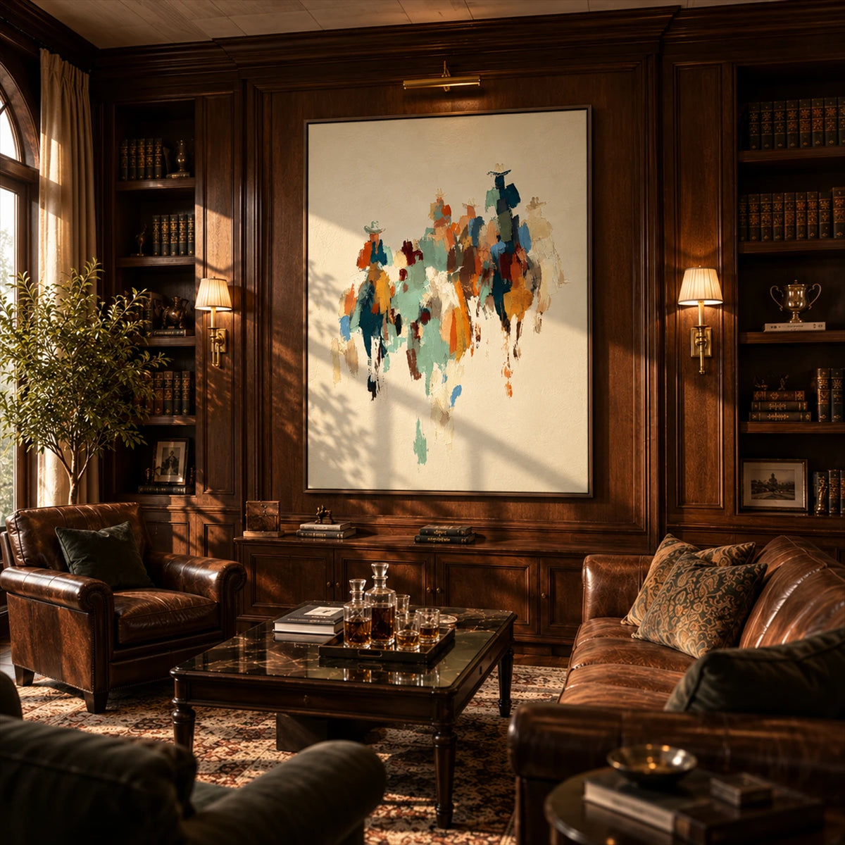 Rider Procession artwork displayed in an interior setting, view 4.