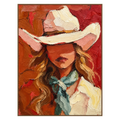 Coral Cowgirl Wall Art