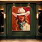 Coral Cowgirl artwork displayed in an interior setting, view 4.