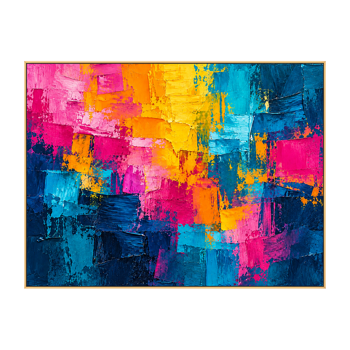 Chromatic Rhythm artwork in a gold frame on a transparent background.