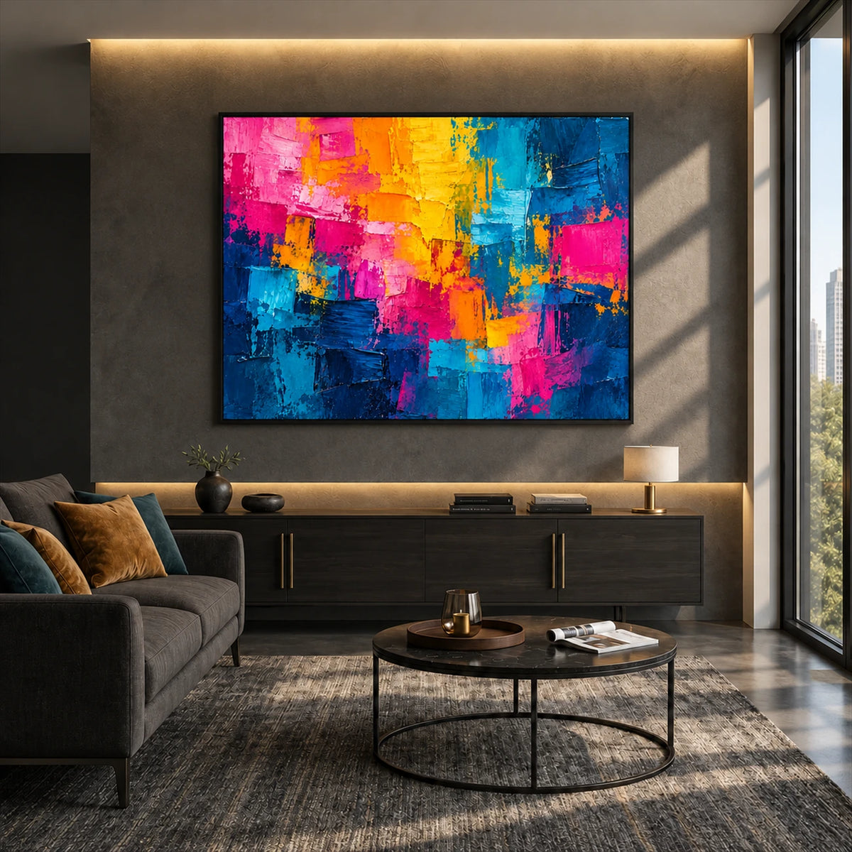 Chromatic Rhythm artwork displayed in an interior setting, view 1.