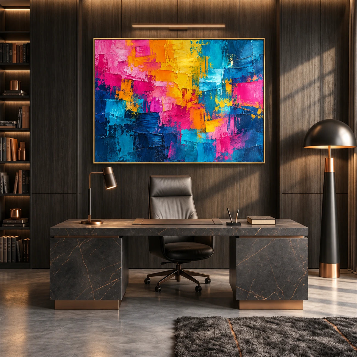 Chromatic Rhythm artwork displayed in an interior setting, view 2.