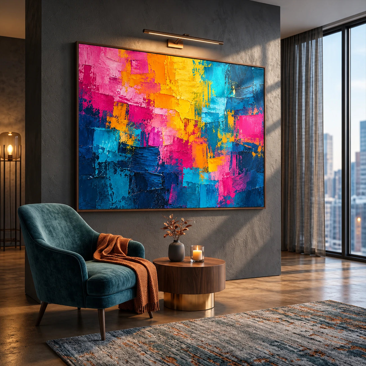 Chromatic Rhythm artwork displayed in an interior setting, view 3.