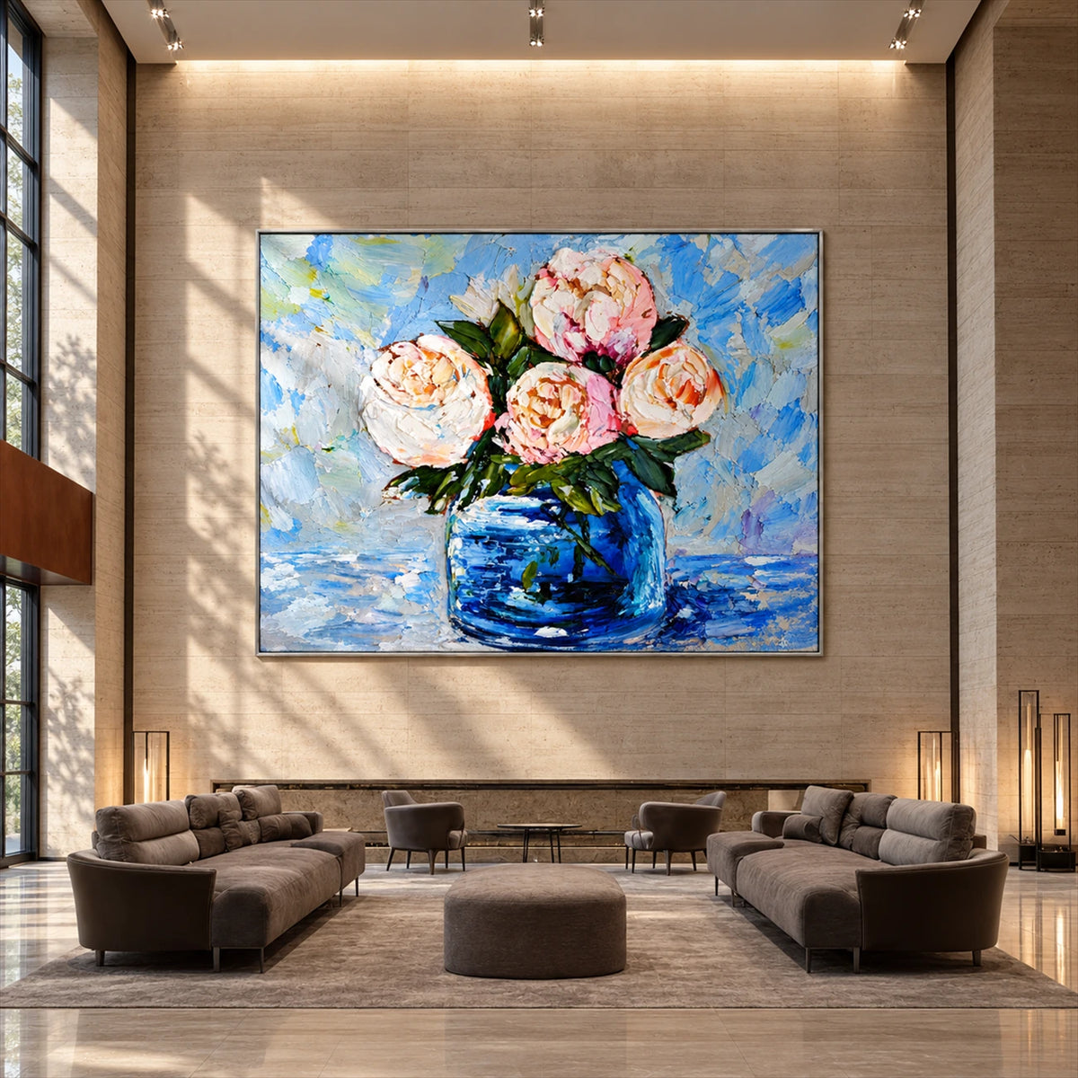 Cobalt Bouquet artwork displayed in an interior setting, view 4.