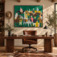Painted Cavalcade artwork displayed in an interior setting, view 1.