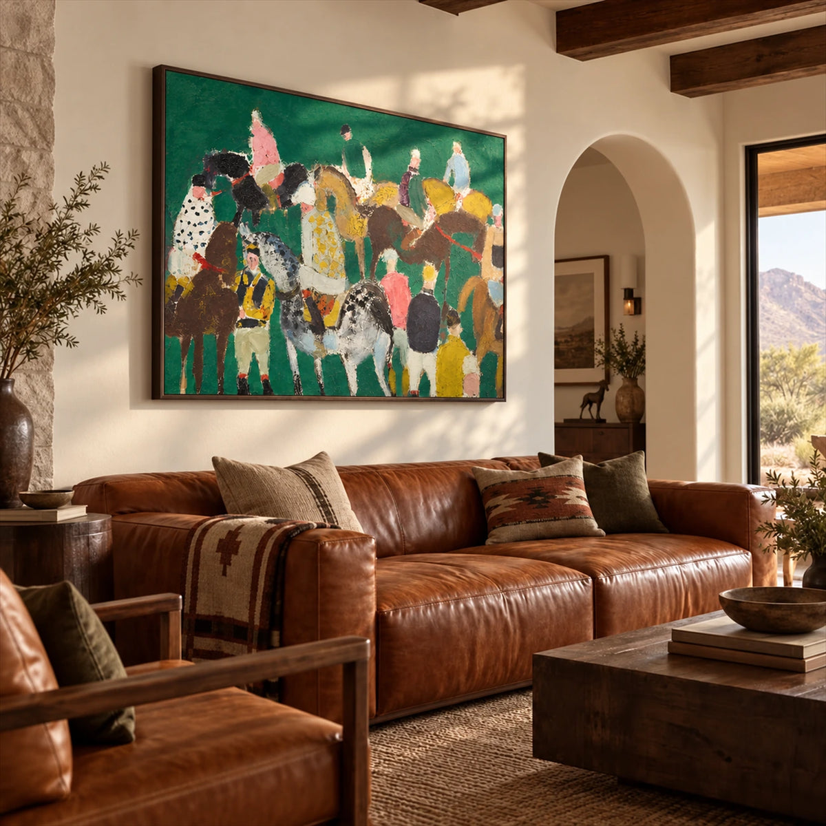 Painted Cavalcade artwork displayed in an interior setting, view 5.