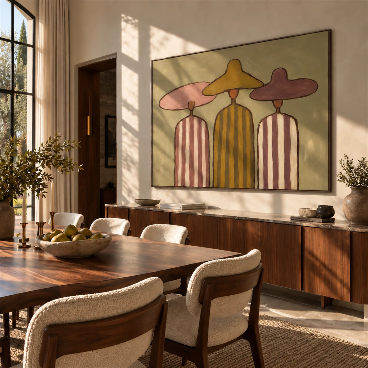 Sombrero Trio artwork displayed in an interior setting, view 4.