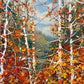 Autumn Birchlight full artwork. White birch trunks weave through orange and red foliage, opening toward a softly lit woodland distance.