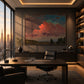Crimson Cloudbank artwork displayed in an interior setting, view 3.