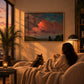 Crimson Cloudbank artwork displayed in an interior setting, view 5.