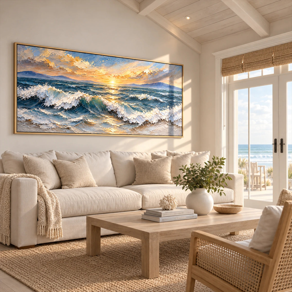 Sunbreak Surf artwork displayed in an interior setting, view 4.