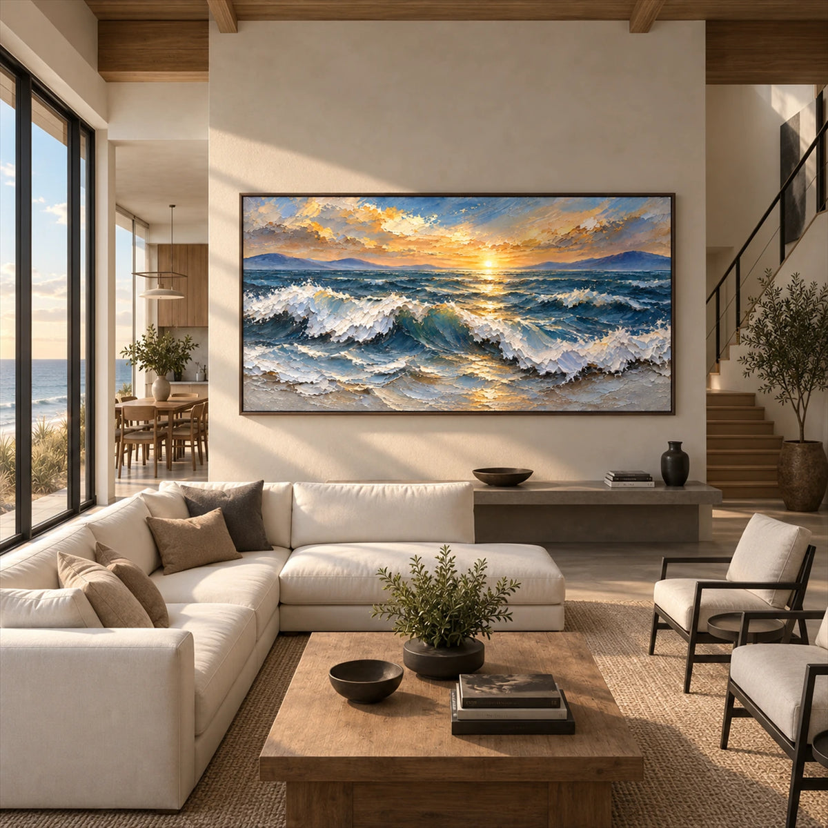 Sunbreak Surf artwork displayed in an interior setting, view 5.