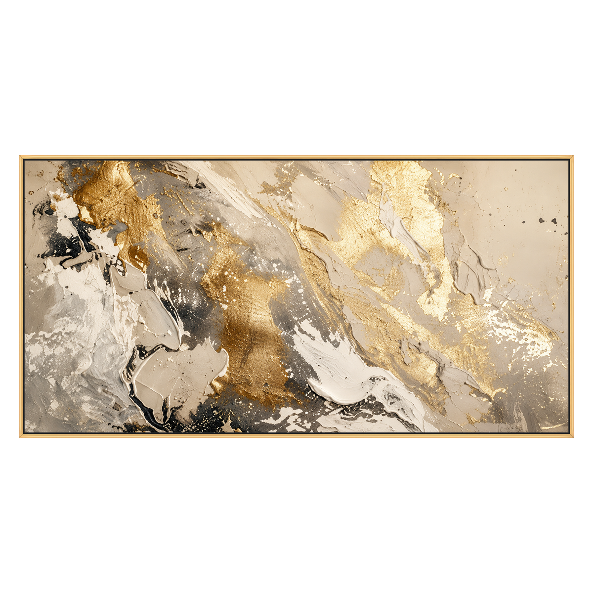 Gilded Confluence artwork in a gold frame on a transparent background.