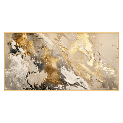 Gilded Confluence artwork in a gold frame on a transparent background.