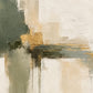 Olive Intersections full artwork. Layers of olive green, ivory, and warm gold intersect across a softly textured ground.