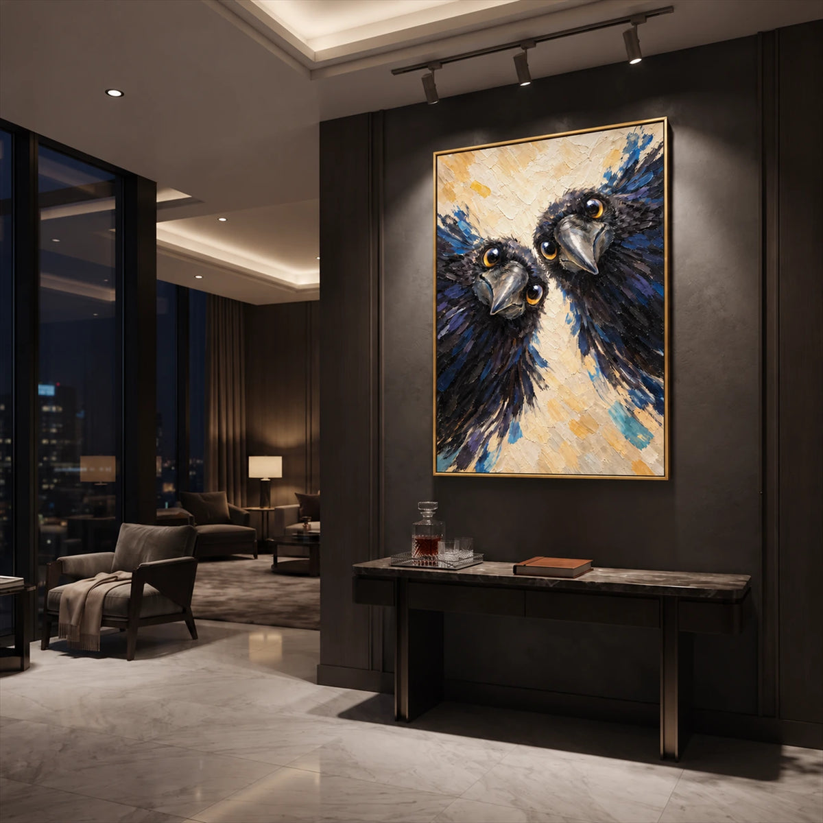 Inquisitive Pair artwork displayed above a dark console.
