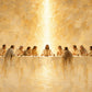 Sacred Gathering full artwork. Jesus and his disciples gather around a long table in this interpretation of the Last Supper.