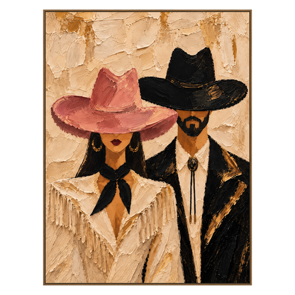 Rosehat Companions artwork in a natural wood frame on a transparent background.