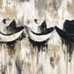 Weathered Brims full artwork. Three cowboy hats sit against a weathered ivory and charcoal backdrop.