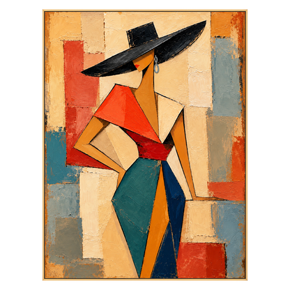 Angular Muse artwork in a gold frame on a transparent background.