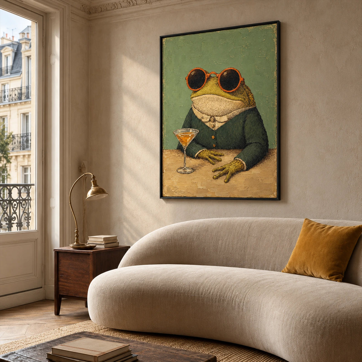 Toad Fact File Dapper Frog Hand-Painted Oil Painting | Canvoil