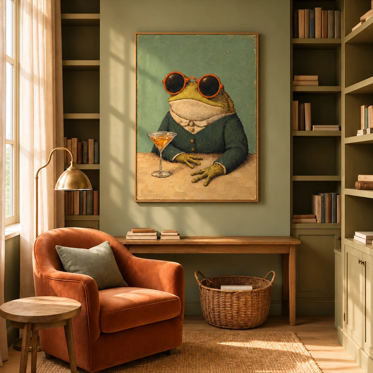 Toad Fact File Dapper Frog Hand-Painted Oil Painting | Canvoil
