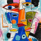 Prism Chorus full artwork with overlapping abstract faces in blue, orange, green and pink.