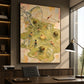Martini Lagoon artwork displayed beside a desk and window.