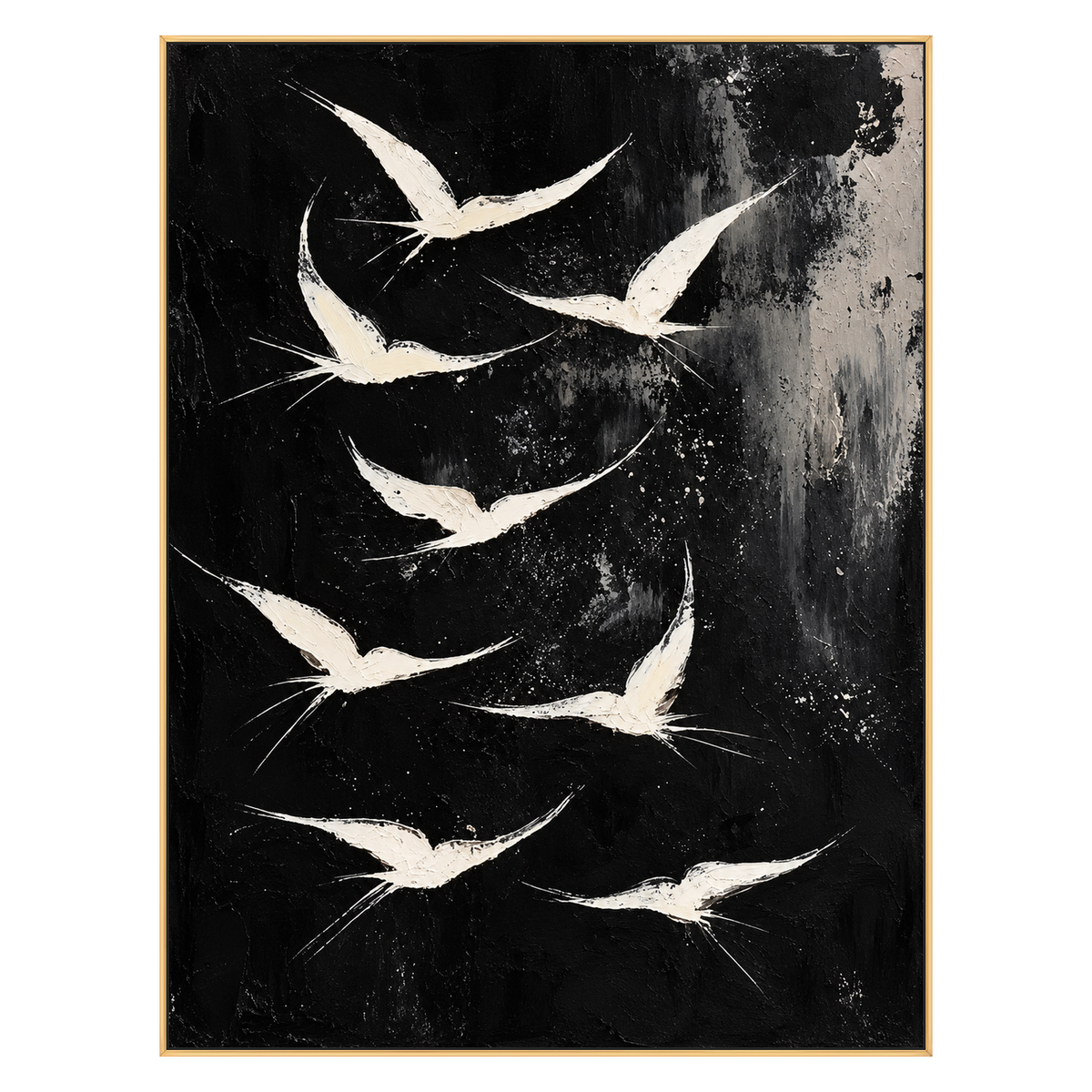 Ivory Ascension artwork in a gold frame on a transparent background.